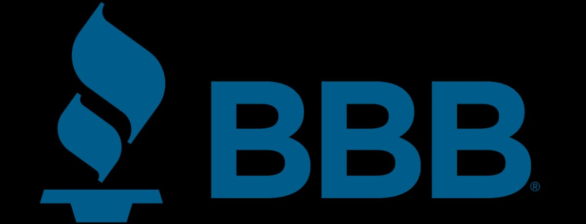 The Better Business Bureau logo featuring a blue flame and BBB text.
